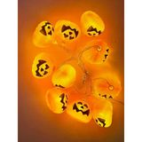 Halloween Cadılar Bayramı Işık Led Bal Kabağı Figür 2M 6Cm 10Lu Pilli Süsleme Dekoru
