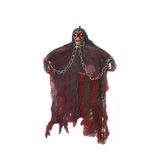 Halloween Cadılar Bayramı İskelet Korkuluk Işıklı Sesli 30 Cm Kahverengi. Korku Aksesuarı Vitrin