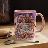 Halloween Cadılar Bayramı Tasarım Çay-Kahve Kupası-Hediyelik Kupa - Pembe - 330 ml