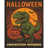 Halloween Dinosaur Composition Notebook: 100 Pages | Wide Ruled | 7.5x9.25” size | White Paper | Matte Cover | Fun Spooky T-Rex Notebook for Boys and Girls