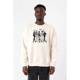 Halloween Friends Ekru Erkek 2ip Sweatshirt
