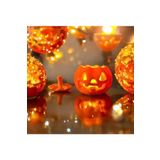 Halloween Işıklı Bal Kabağı - Cadılar Bayramı Dekoratif Bal Kabağı (Tealight mum ile birlikte)