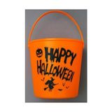 Halloween Işıklı Gövdeli Şeker Kovası Bal Kabağı Turuncu - 0 - Siyah - Option-1