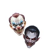 Halloween Joker Ve Vampir Maske Seti Karton 2 Li