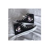 Halloween Kuromi Baskılı Siyah Bilekli Spor Ayakkabı Çocuk Sneaker