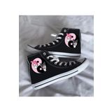 Halloween Kuromi Ve My Melody Baskılı Siyah Bilekli Spor Ayakkabı Çocuk Sneaker