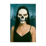 Halloween Maske Iskelet Kuru Kafa Siyah Beyaz - standart