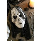 Halloween Maske Iskelet Kuru Kafa Tüllü Siyah Beyaz