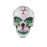 Halloween Maske Kuru kafa Işıklı Yeşil Teller