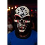 Halloween Maske Plastik Kuru Kafa arkası tüllü