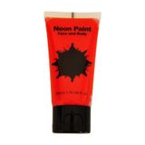 Halloween Neonlu Glow Parti Yüz Boyası Kırmızı Renk 1 Adet 50 Ml