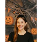 Halloween Parti Tacı Yarasa Figürlü Cadılar Bayramı Aksesuarı Siyah