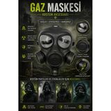 Halloween Plastik Gaz Maskesi Korku Kostüm Cadılar Bayramı Parti Cosplay Yüz Maske Aksesuarı