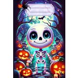 Halloween Skeleton Notebook: Quaderno a Quadretti 5x5 | Quaderno Appunti | Quaderno a Tema Halloween | Notebook | Copertina flessibile Lucida | 100 pagine | Formato A5
