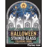 Halloween Stained Glasse Coloring Book, 115 Unique Designs: Mindfulness Coloring Book, Single-Sided Pages | 232 Pages | Large 8.5x11 Inch | Gift for Adults & Teens | Stress Relief & Art Therapy