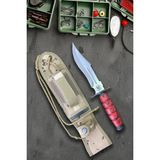 Halmak Outdoor Bıçak Mutfak Bıçak Komando Rambo Kamp Av Bıçak Çakı Kılıflı (30 Cm)