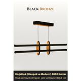 Halo Bronz Lineer LED Sarkıt Avize – Kumandalı Dim Edilebilir – Yukarı & Aşağı Işık