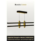 Halo Gold 4000K Lineer Led Sarkıt Avize – Kumandalı Dim Edilebilir – Yukarı & Aşağı Işık