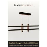 Halo Rose Gold 4000K Lineer Led Sarkıt Avize – Kumandalı Dim Edilebilir – Yukarı & Aşağı Işık