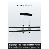 Halo Silver Lineer LED Sarkıt Avize – Kumandalı Dim Edilebilir – Yukarı & Aşağı Işık