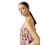 Halter Yaka İnce Askılı Çiçek Desenli Atlet