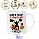 Halterciye Koparma Silkme Altın Madalya Ağır Yük Halter Barları Hediye Kupa