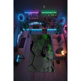 Halura 3D Oyuncu Gamer Desenli Kaymaz Taban Makinede Yıkanabilir Oyuncu Gamer Genç Odası Halısı
