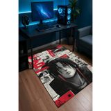 Halura Itachi Naruto Desenli Kaymaz Taban Makinede Yıkanabilir Gaming Oyuncu Gamer Genç Odası Halısı