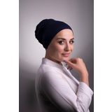 Halven Lacivert Pratik Hazır Geçmeli İç Bone Viskon Kumaş Dikişsiz 3003_02