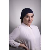 Halven Lacivert Pratik Hazır Geçmeli İç Bone Viskon Kumaş Dikişsiz Boru Bone 3006_02