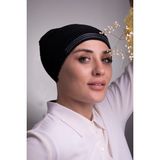 Halven Siyah Arkadan Bağlamalı İç Bone Viskon Kumaş Kaymaz Silikonlu 3002_01