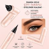 Halvey Damga Uçlu Çift Taraflı Eyeliner Kalemi