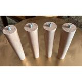 Ham 20 cm Ahşap Mobilya Ayağı – 4 Adet (Berjer, Puf, Sehpa, Tv Ünitesi, Komodin Için – Bağlantı Aparatları ve Vidalar Dahil)