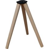 Ham (Boyasız) Konik 41 cm Ahşap Mobilya, Sehpa Ayağı – 3 Adet + Bağlantı Aparatı Dahil Puf, Berjer, Sehpa, Tv Ünitesi Için