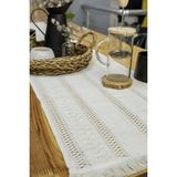 Ham Dantel Runner Masa Örtüsü 35 x 150 - Krem - 35 x 150 cm