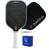 Ham Karbon Fiber Pickleball Kürek, 16mm Toray T700 Köpük Enjeksiyonlu Duvarlarla Termoform - Genişletilmiş Tatlı Nokta ile Karbon Sürtünmeli Dokulu Yüzey. USAPA Onaylandı (Alpha-X Pro 16mm -