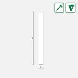 Ham Mdf Duvar Kaplama Çıtası 1180X94x8mm 6 Parça (4'Li Paket)