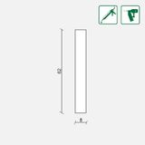 Ham Mdf Duvar Kaplama Çıtası 8X62x1180 Mm 6 Parça (3'Li Paket)