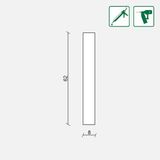 Ham Mdf Duvar Kaplama Çıtası 8X62x1180 Mm 6 Parça