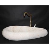 Ham Traverten Çakıl Lavabo