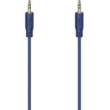 Hama 200726 3.5 mm Flexi-Slim Altın Uç 0.75 mt Mavi Ses Kablosu