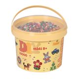 Hama Boncuklar 180 – 67 Kova İçerisinde 180 Adet 10.000 Renkli Midi El İşi Boncuğu 5 mm Çapında Tek Renk Karışımı, Çok Renkli, Büyükler ve Küçükler için Yaratıcı El İşi Eğlencesi