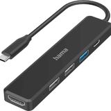 Hama HM.200117 5 Ports 3xUsb-A Usb-C Siyah HDMI Hub