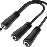 Hama HM.200349 3.5 mm Stereo Fiş 2x3.5 mm Siyah Adaptör Soket