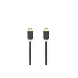 Hama HM.205444 HS Ethernet Altın Uç Örgü 1.5 mt Siyah Hdmi Kablo
