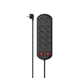 Hama Hm.223164 10'Lu Akım Korumalı Priz 2 Switches 2M Siyah