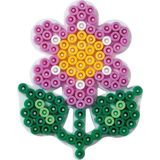 Hama Midi Boncuk Dizme Tablası - Küçük Çiçek - 5 mm - Beyaz