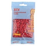 Hama Perlen 207-22 ütü boncuğu torbası, yakl. 1.000 Midi el işi boncuğu, 5 mm çapında, orta kırmızı, büyükler ve küçükler için yaratıcı el işi eğlencesi