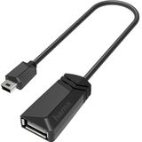 Hama USB 2.0 Mini B Fiş A Siyah Soket Kablo