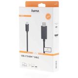 Hama USB-C Plug HDMI Plug Ultra-HD Görüntü Kablosu